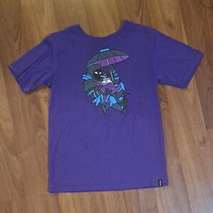 Fortnite Kids Short-Sleeve Purple T-shirt with Ninja Umbrella